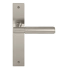 NIDO - Verge Plain Lever on Backplate in Brushed Nickel