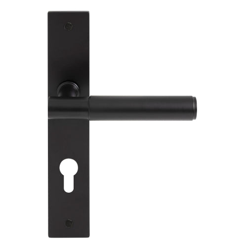 NIDO - Verge Plain Lever on Backplate - E85mm in Matt Black
