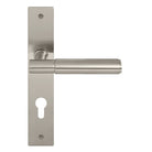 NIDO - Verge Plain Lever on Backplate - E85mm in Brushed Nickel