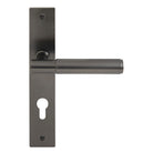 NIDO - Verge Plain Lever on Backplate - E85mm in Graphite Nickel