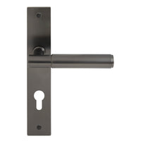 NIDO - Verge Plain Lever on Backplate - E85mm in Graphite Nickel