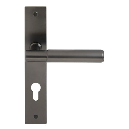 NIDO - Verge Plain Lever on Backplate - E85mm in Graphite Nickel