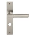 NIDO - Verge Plain Lever on Backplate - P85mm in Brushed Nickel
