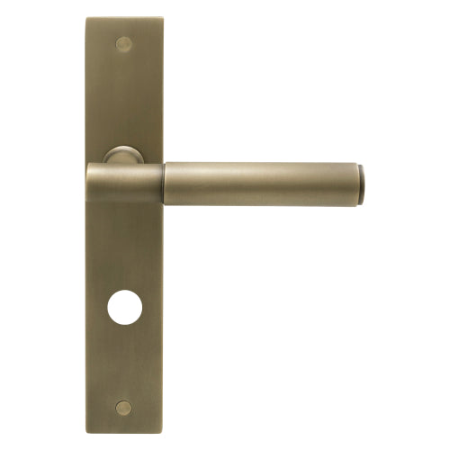NIDO - Linear Lever on Backplate - P85mm in Roman Brass