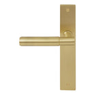 NIDO - Verge Plain Backplate Dummy Lever LH in Matt Satin Brass