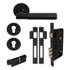 NIDO - Verge Plain Round Rose Entrance Set in Matt Black