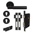 NIDO - Verge Plain Round Rose Entrance Set in Matt Black