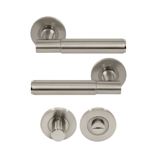 NIDO - Linear Privacy Set in Brushed Nickel