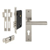 NIDO - Verge Plain Square Backplate Entrance Set in Brushed Nickel