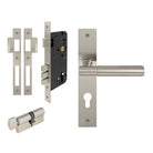 NIDO - Verge Plain Square Backplate Entrance Set in Brushed Nickel