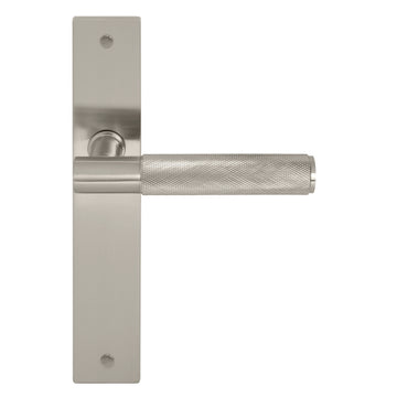 NIDO - Verge Square Backplate - Knurled in Brushed Nickel