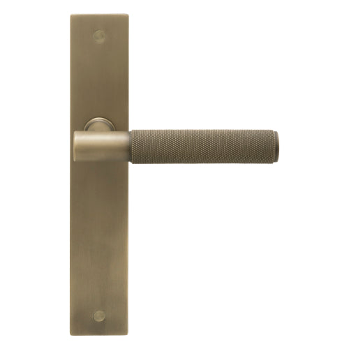 NIDO - Verge Square Backplate - Knurled in Roman Brass