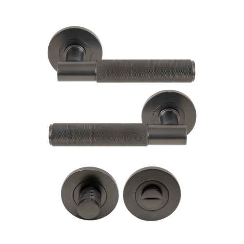 NIDO - Verge Privacy Set - Knurled in Graphite Nickel