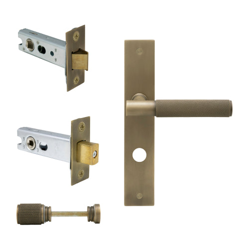 NIDO - Verge Square Backplate Privacy Set in Roman Brass