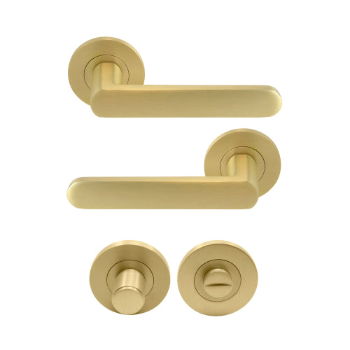 NIDO - Modella Privacy Set in Matt Satin Brass