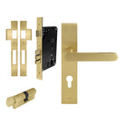NIDO - Modella Square Backplate Entrance Set in Matt Satin Brass