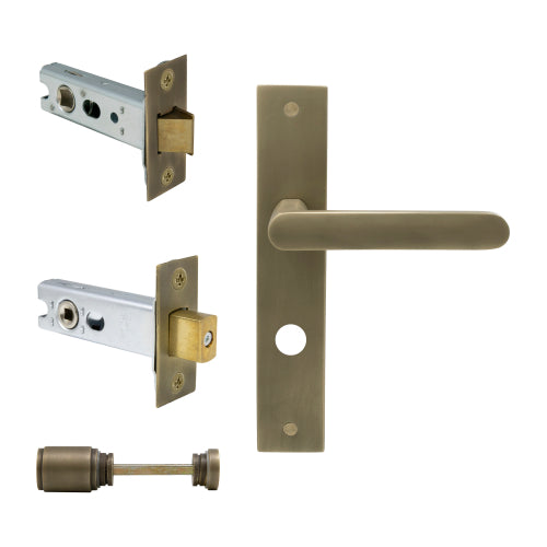 NIDO - Modella Square Backplate Privacy Set in Roman Brass