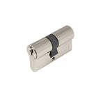 60mm Euro Double Cylinder - Key/Key in Brushed Nickel