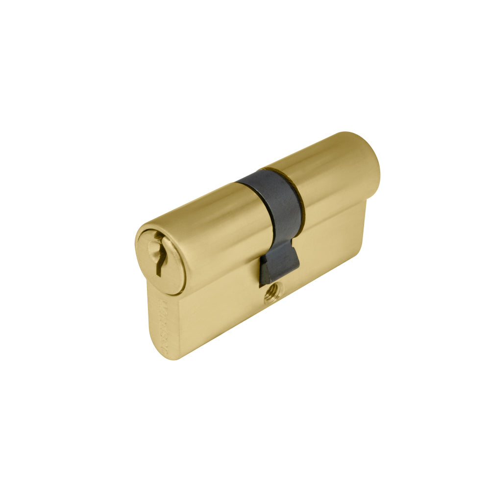 60mm Euro Double Cylinder - Key/Key in Matt Satin Brass