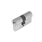60mm Euro Double Cylinder - Key/Key in Satin Chrome