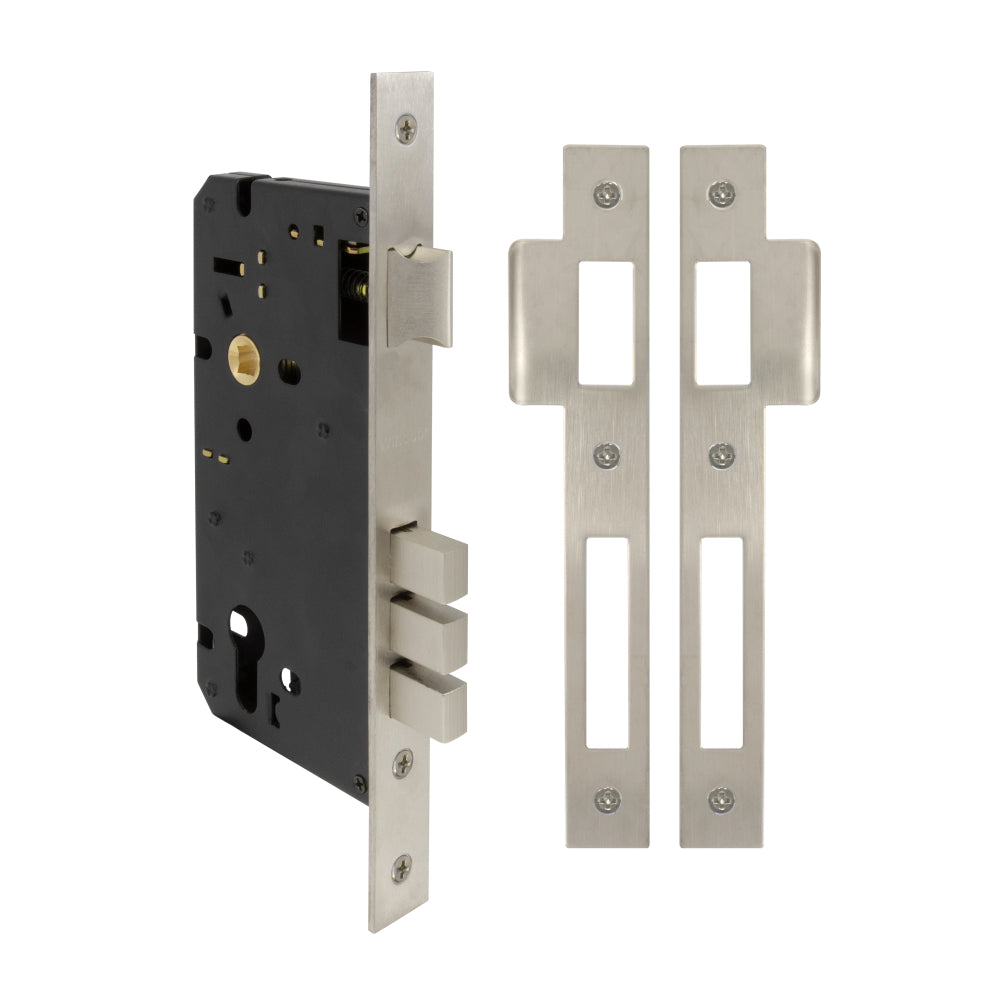 60mm Euro Mortice Lockcase (86mm Case) in Satin Stainless