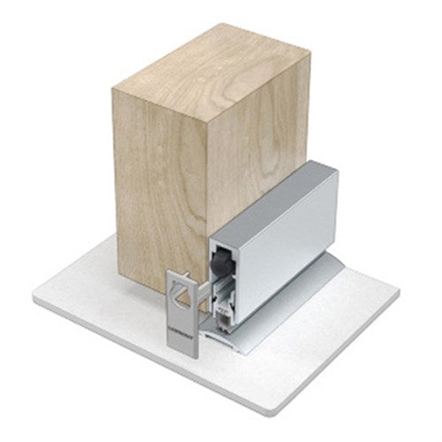 LORIENT 8002 - Slim Line, Surface Mounted, Automatic Door Bottom, 335mm cuts back to 235mm in Clear Anodised