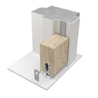 LORIENT 8005 - Medium Duty, Fully Rebated, Automatic Door Bottom Seal, 535mm cuts back to 435mm in Clear Anodised