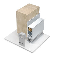 LORIENT 8006 - Heavy Duty, Surface Mounted, Automatic Door Bottom Seal, 435mm cuts back to 335mm in Clear Anodised