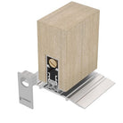 LORIENT 8007 - Heavy Duty, Fully Rebated, Automatic Door Bottom Seal, 820mm cuts back to 635mm in Clear Anodised