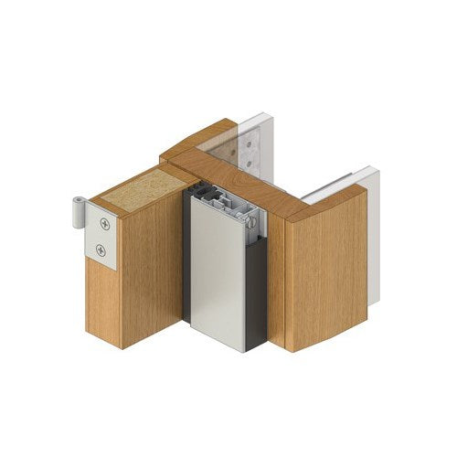 RAVEN RP24 Perimeter Seal, Single Door Set 5200mm - Sides 2100mm, Top 1000mm in Clear Anodised