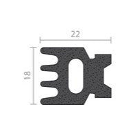 RAVEN RP338 EPDM - Solid 1000mm in Black