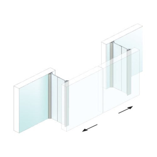 RAVEN RP43Si Astragal Seal Twin 3000mm in Clear Anodised