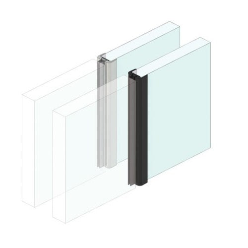 RAVEN RP79Si Astragal Seal 3000mm in Clear Anodised
