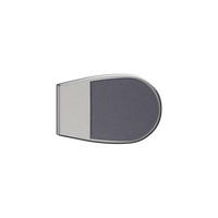 Xcel Series Bumper ? Concealed - With Screw Fixings in Satin Chrome
