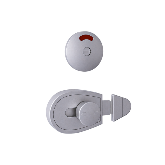 Xcel Slide Lock & Indicator Set ANMB - With Screw Fixings in Antimicrobial Coating