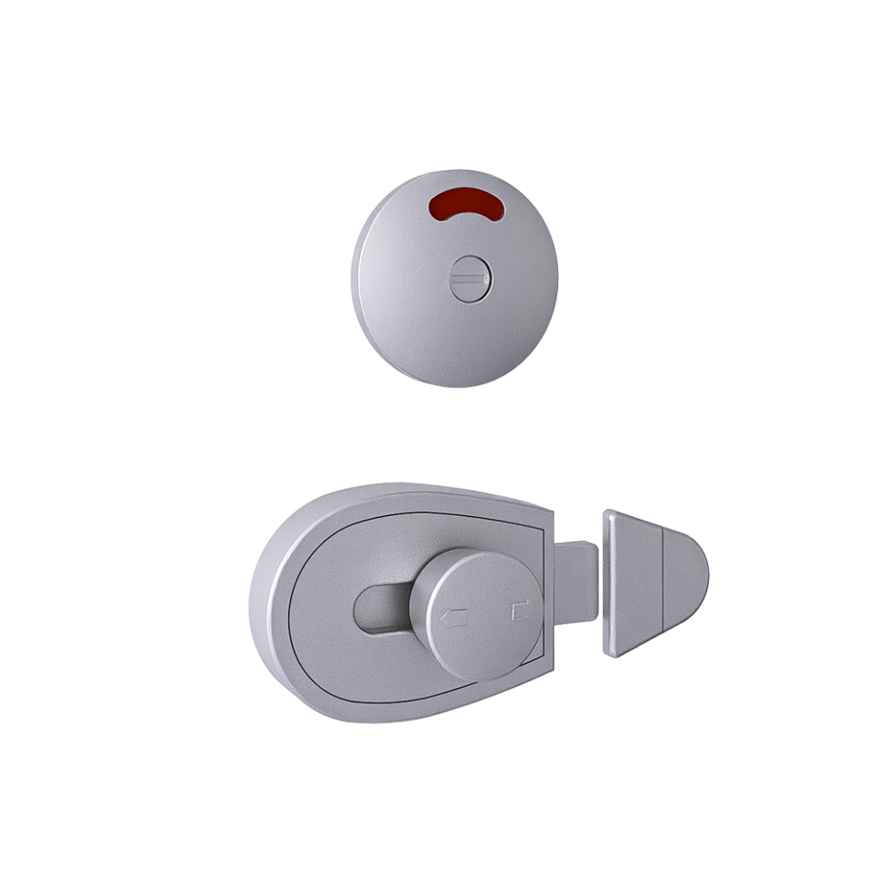 Xcel Slide Lock & Indicator Set ANMB - With Screw Fixings in Antimicrobial Coating