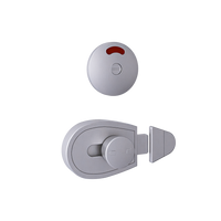 Xcel Slide Lock & Indicator Set ANMB - With Screw Fixings in Antimicrobial Coating