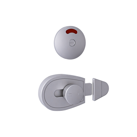 Xcel Slide Lock & Indicator Set ANMB - With Screw Fixings in Antimicrobial Coating