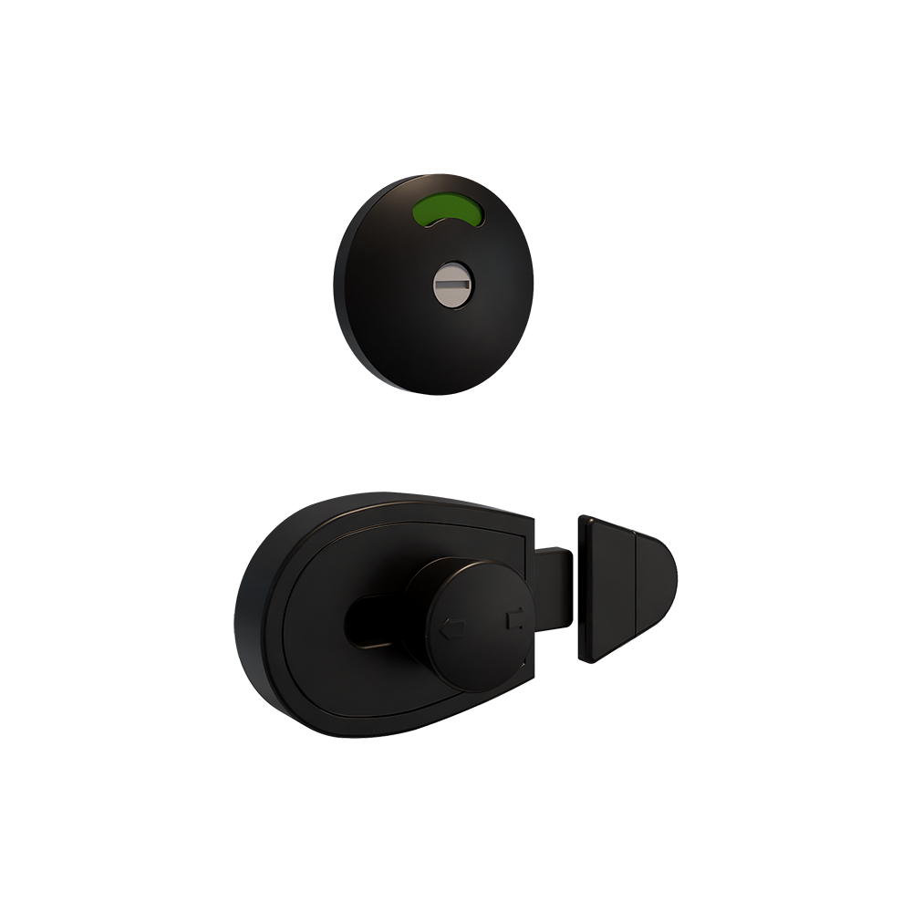 Xcel Series Slide Lock and Indicator Set ? Designer Black - With Screw Fixings in Designer Black