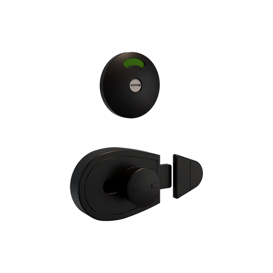 Xcel Series Slide Lock and Indicator Set ? Designer Black - With Screw Fixings in Designer Black
