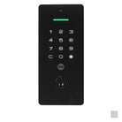 Yale Libi digital deadbolt with keypad and keyed entry, black finish, installed on a modern door for secure home access