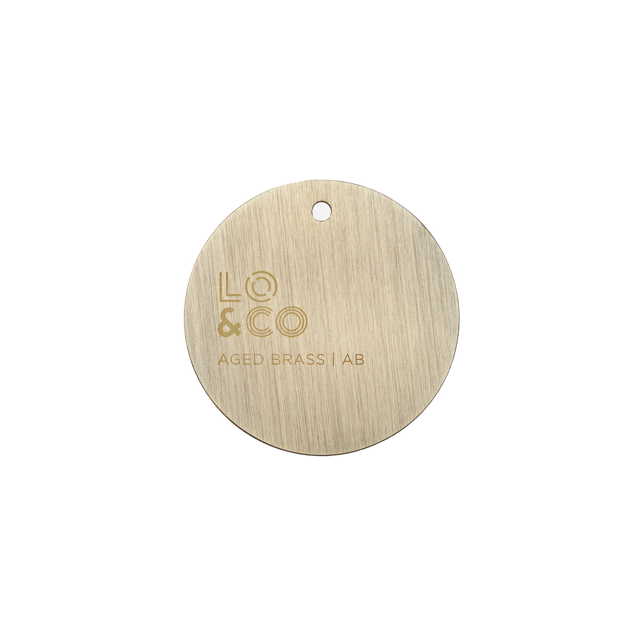 Lo & Co Sample Chip in Antique Brass