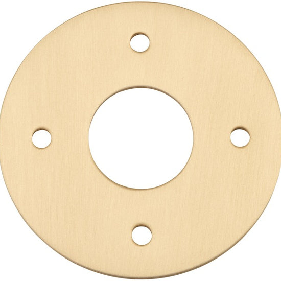 Adaptor Plate Pair Round Rose Brushed Brass D60mm in Brushed Brass