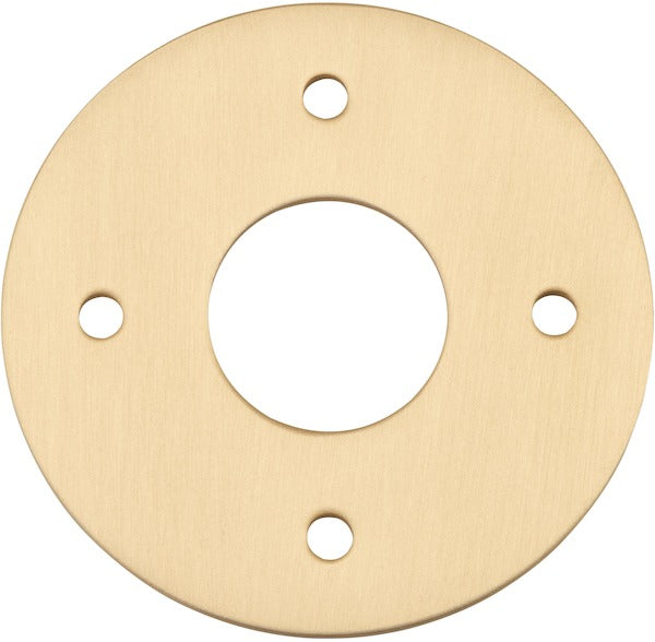 Adaptor Plate Pair Round Rose Brushed Brass D60mm in Brushed Brass