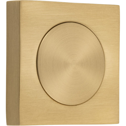 Blank Rose Square Brushed Brass H52xW52xP10mm in Brushed Brass