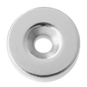 Concealed Magnetic Soft Catch, Friction-less, Non-contact, 22mm diam. X 8mm depth (Pair). Installation to top or edge of door and door frame. in Satin Chrome