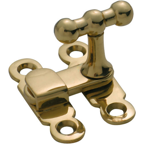 Cupboard Catch Thumb Turn Polished Brass H40xW28mm in Polished Brass