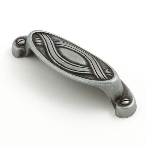 Castella Nouveau Cup Cabinet Pull Handle in Pewter