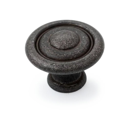 HERITAGE Shaker 35mm Fluted Knob - Antique Black in Antique Black