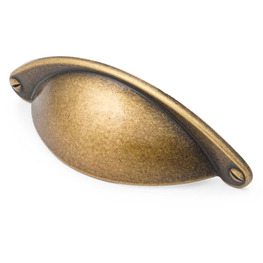 HERITAGE Shaker 64mm Cup Pull - Antique Brass in Antique Brass